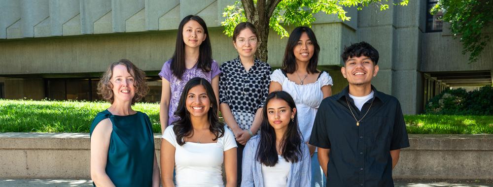 EEOP director and students standing outside