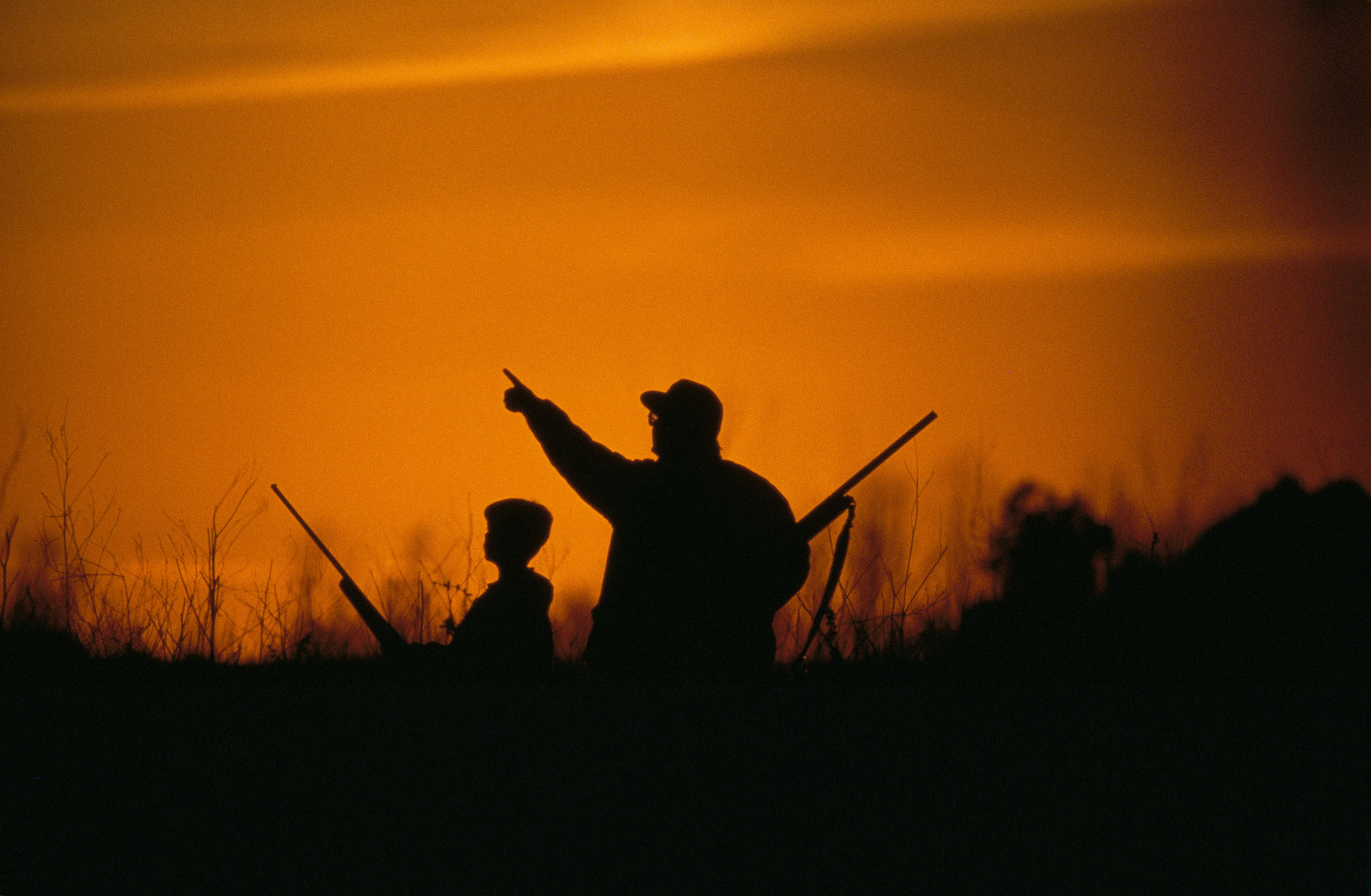 dad and son hunting