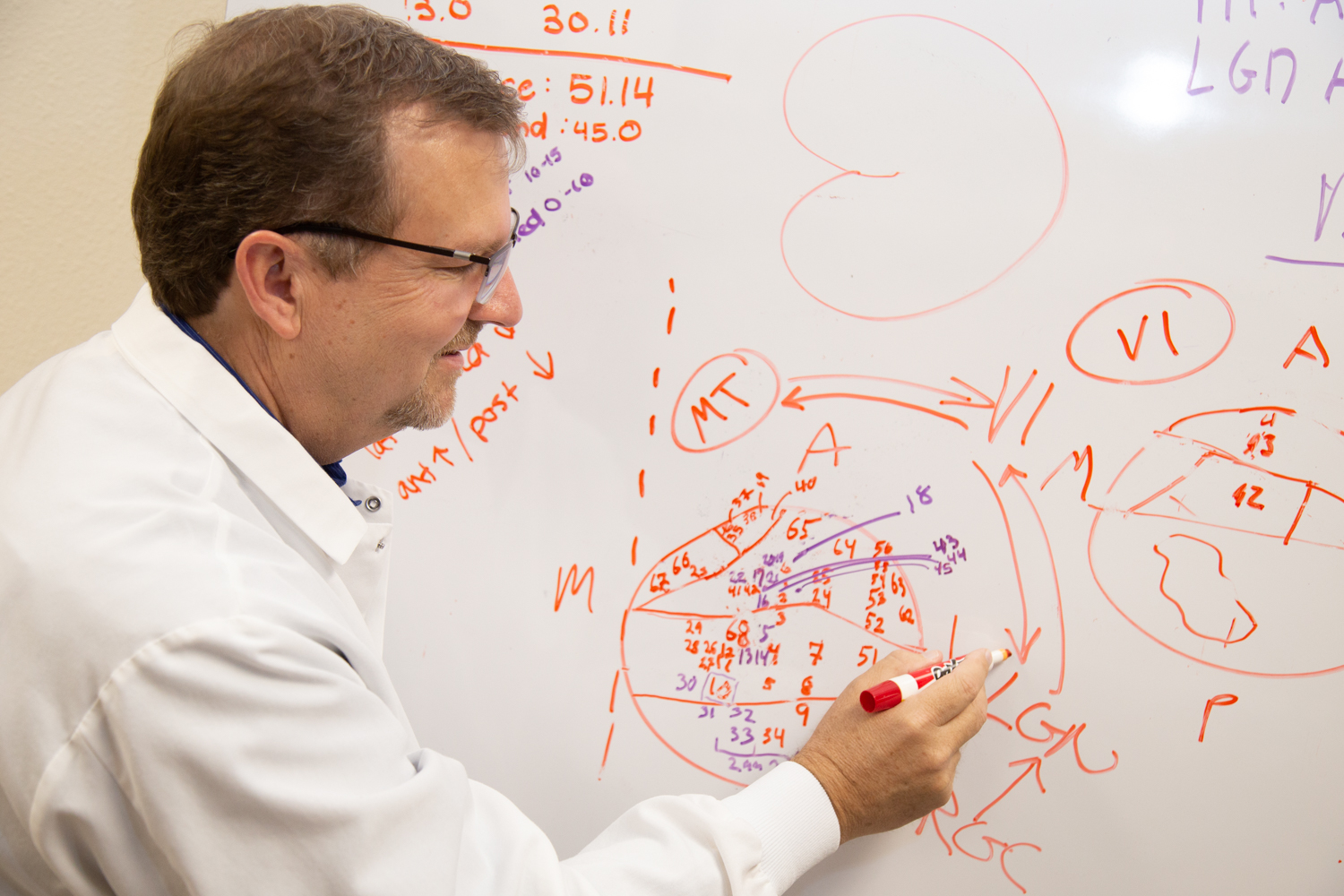 Picture of Marty writing on a white board